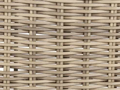 Sale Beliani Divano angolare da giardino con pouf 6 posti PALERMO Modulare Rattan sintetico (PE) Marrone chiaro Marrone Grigio