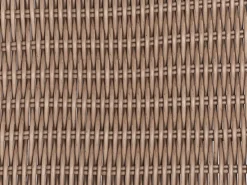 Sale Beliani Divano angolare da giardino con pouf 6 posti PALERMO Modulare Rattan sintetico (PE) Marrone Bianco Marrone