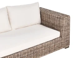 Best Beliani Divano angolare da giardino con pouf 5 posti RINELLA Rattan Grigio