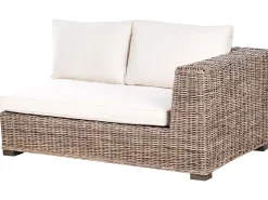 Best Beliani Divano angolare da giardino con pouf 5 posti RINELLA Rattan Grigio