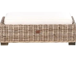 Best Beliani Divano angolare da giardino con pouf 5 posti RINELLA Rattan Grigio