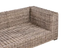 Best Beliani Divano angolare da giardino con pouf 5 posti RINELLA Rattan Grigio