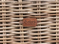 Best Beliani Divano angolare da giardino con pouf 5 posti RINELLA Rattan Grigio