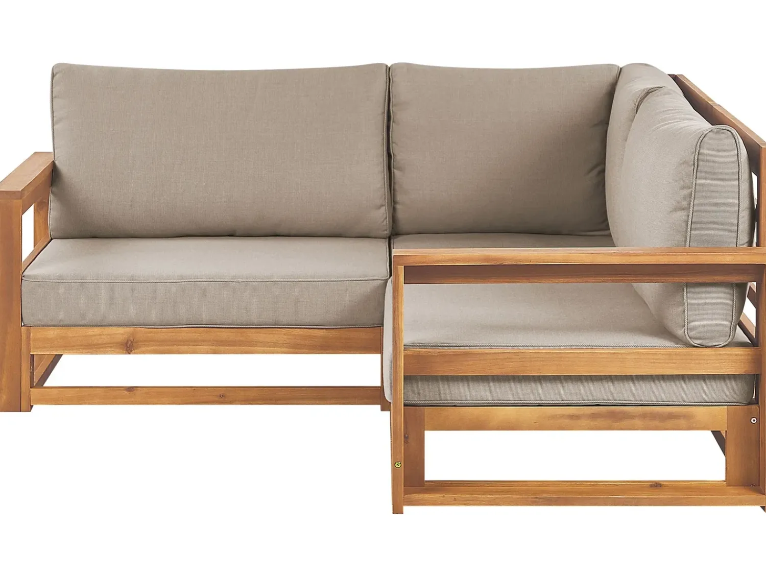 New Beliani da giardino 2 posti TIMOR Modulare Legno di acacia certificato Marrone chiaro Beige Grigio Marrone