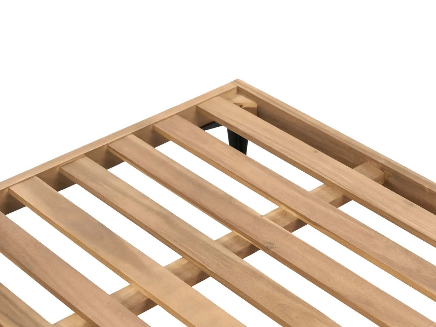 Hot Beliani Divano angolare da giardino 4 posti CAVEZZO Lato Sinistro Legno di acacia certificato Grigio Grigio Marrone Nero
