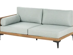 Hot Beliani Divano angolare da giardino 4 posti CAVEZZO Lato Sinistro Legno di acacia certificato Grigio Grigio Marrone Nero
