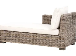 Sale Beliani Divano angolare da giardino 3 posti VALLETRI Lato destro Rattan Grigio