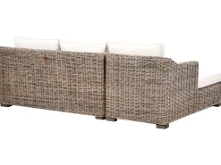 Sale Beliani Divano angolare da giardino 3 posti VALLETRI Lato destro Rattan Grigio