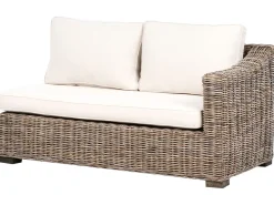Sale Beliani Divano angolare da giardino 3 posti VALLETRI Lato destro Rattan Grigio