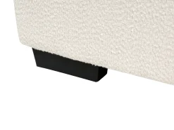 Divano angolare KOLDING Bouclé Beige chiaro con ottomana Lato Sinistro