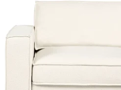Divano angolare KOLDING Bouclé Beige chiaro con ottomana Lato Sinistro