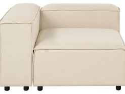 Divano angolare modulare 3 posti ARDAL Tessuto Beige con ottomana Lato Sinistro