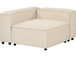 Divano angolare modulare 3 posti ARDAL Tessuto Beige con ottomana Lato Sinistro