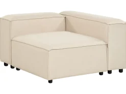 Divano angolare modulare 3 posti ARDAL Tessuto Beige con ottomana Lato destro