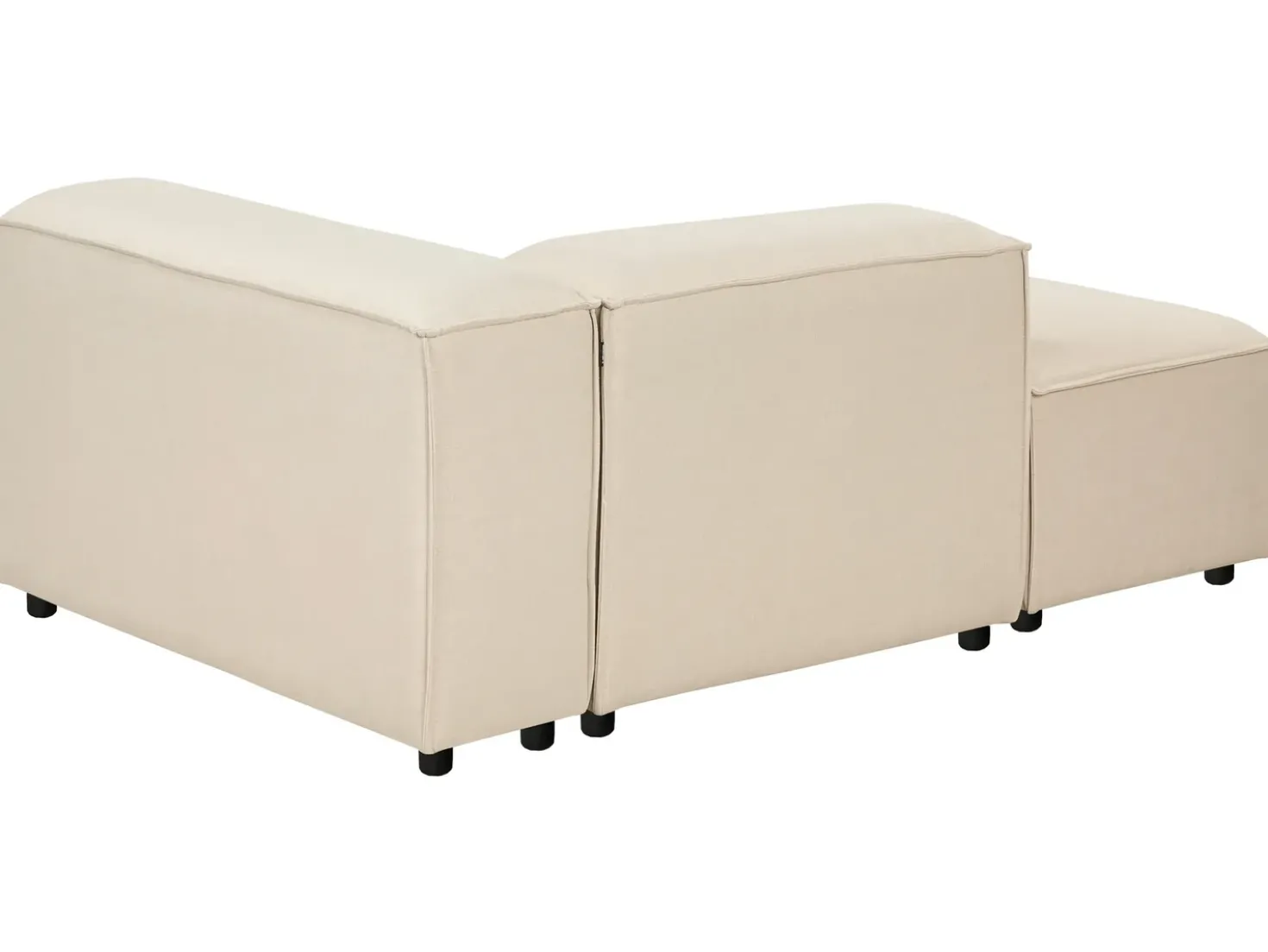 Divano angolare modulare 3 posti ARDAL Tessuto Beige con ottomana Lato destro