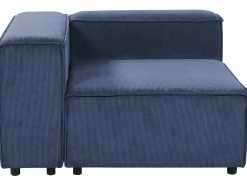 Divano angolare modulare 4 posti ARDAL Velluto a coste Blu scuro Lato Sinistro