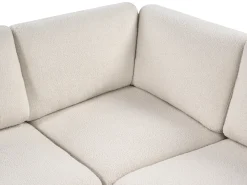 Divano angolare modulare 5 posti KIVVIK Bouclé Bianco sporco Lato destro