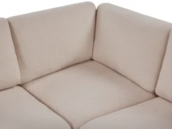 Divano angolare modulare 5 posti KIVVIK Bouclé Beige Lato Sinistro