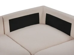 Divano angolare modulare 5 posti KIVVIK Bouclé Beige Lato Sinistro