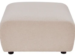 Divano angolare modulare 5 posti KIVVIK Bouclé Beige con ottomana Lato Sinistro