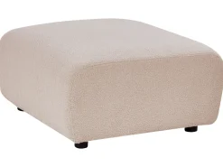 Divano angolare modulare 5 posti KIVVIK Bouclé Beige con ottomana Lato Sinistro