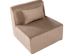 Divano angolare modulare 4 posti LEMVIG Velluto a coste Beige sabbia Lato Sinistro