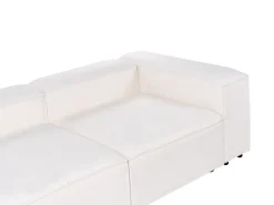 Divano angolare modulare 2 posti ARDAL Bouclé Bianco sporco con ottomana Lato Sinistro
