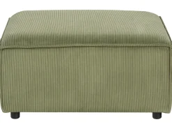 Divano angolare modulare 3 posti ARDAL Velluto a coste Verde con ottomana Lato destro