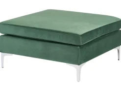 New Beliani Divano angolare modulare 4 posti EVJA Velluto con ottomana Lato Sinistro Verde