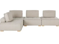 Outlet Beliani modulare 4 posti TIBRO Tessuto Beige chiaro Lato destro Beige Marrone