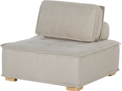 Outlet Beliani modulare 4 posti TIBRO Tessuto Beige chiaro Lato destro Beige Marrone