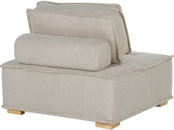 Outlet Beliani modulare 4 posti TIBRO Tessuto Beige chiaro Lato destro Beige Marrone
