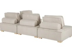 Outlet Beliani modulare 4 posti TIBRO Tessuto Beige chiaro Lato destro Beige Marrone
