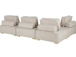 Outlet Beliani modulare 4 posti TIBRO Tessuto Beige chiaro Lato destro Beige Marrone
