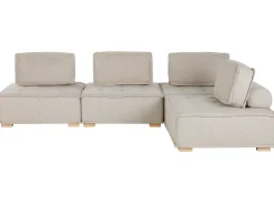 Outlet Beliani modulare 4 posti TIBRO Tessuto Beige chiaro Lato destro Beige Marrone
