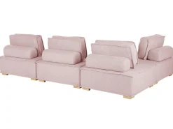 Clearance Beliani modulare 4 posti TIBRO Tessuto Rosa Lato destro Rosa Marrone
