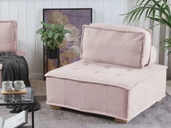 Clearance Beliani modulare 4 posti TIBRO Tessuto Rosa Lato destro Rosa Marrone