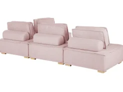 Clearance Beliani modulare 4 posti TIBRO Tessuto Rosa Lato destro Rosa Marrone