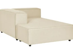 New Beliani Divano angolare modulare 3 posti APRICA Lino sintetico Beige Lato destro Beige Nero