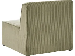 Outlet Beliani Divano angolare modulare 4 posti LEMVIG Velluto a coste con ottomana Lato Sinistro Verde
