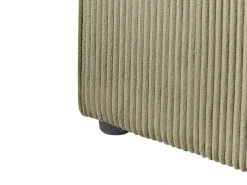 Outlet Beliani Divano angolare modulare 4 posti LEMVIG Velluto a coste con ottomana Lato Sinistro Verde