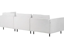 Sale Beliani Divano angolare modulare 3 posti EGERIS Tessuto Grigio chiaro Grigio Nero