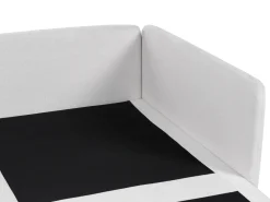 Sale Beliani Divano angolare modulare 3 posti EGERIS Tessuto Grigio chiaro Grigio Nero