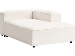 New Beliani Divano angolare modulare 4 posti ARDAL Bouclé Bianco sporco Lato Sinistro Bianco Nero