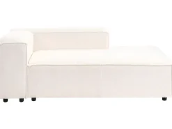 New Beliani Divano angolare modulare 4 posti ARDAL Bouclé Bianco sporco Lato Sinistro Bianco Nero