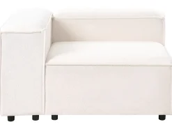 New Beliani Divano angolare modulare 4 posti ARDAL Bouclé Bianco sporco Lato Sinistro Bianco Nero