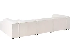Best Beliani Divano angolare modulare 4 posti ARDAL Bouclé Bianco sporco Lato destro Bianco Nero