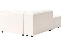 Best Beliani Divano angolare modulare 4 posti ARDAL Bouclé Bianco sporco Lato destro Bianco Nero
