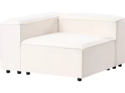 Hot Beliani Divano angolare modulare 5 posti ARDAL Bouclé Bianco sporco Bianco Nero