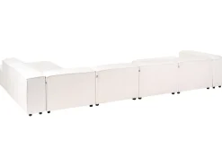 Hot Beliani Divano angolare modulare 5 posti ARDAL Bouclé Bianco sporco Bianco Nero